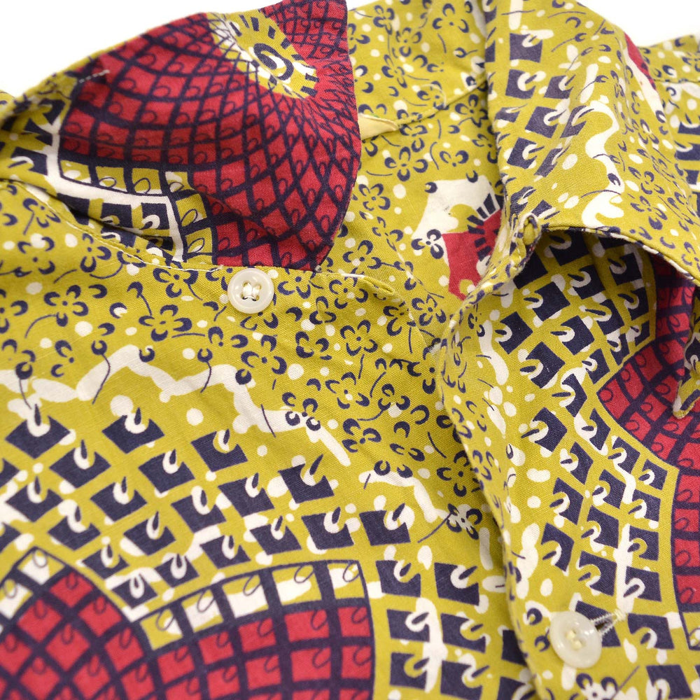 1950's UNKNOWN GEOMETRIC PATTERN S/S SHIRT ...