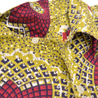 1950's UNKNOWN GEOMETRIC PATTERN S/S SHIRT ...