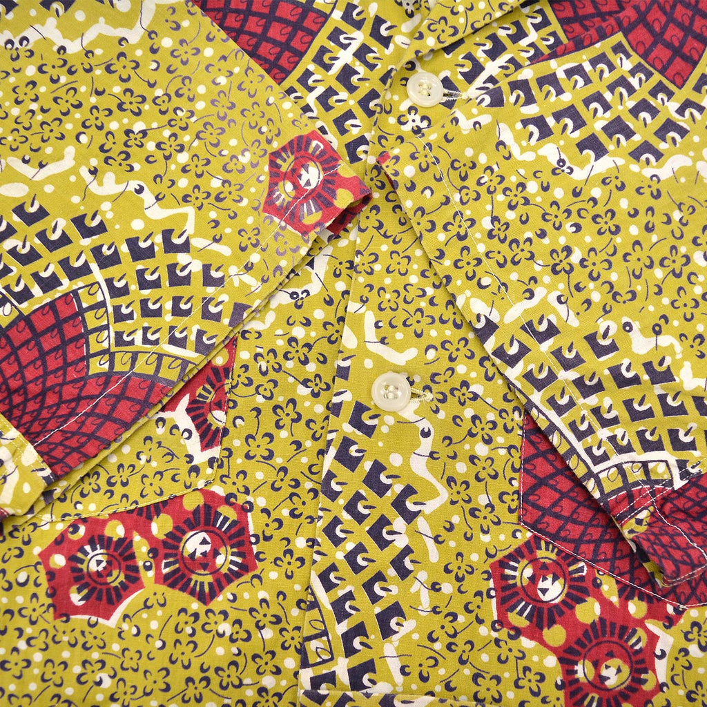 1950's UNKNOWN GEOMETRIC PATTERN S/S SHIRT ...
