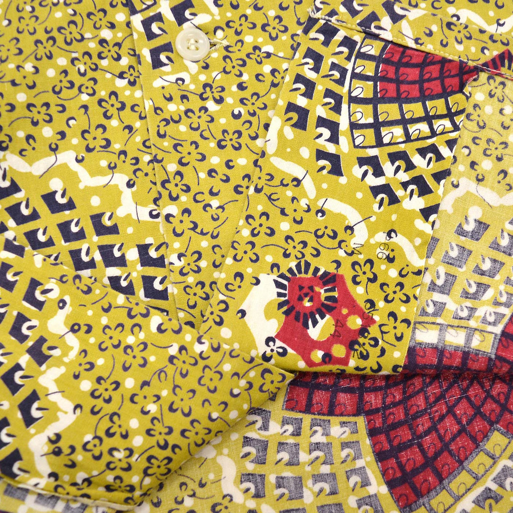 1950's UNKNOWN GEOMETRIC PATTERN S/S SHIRT ...