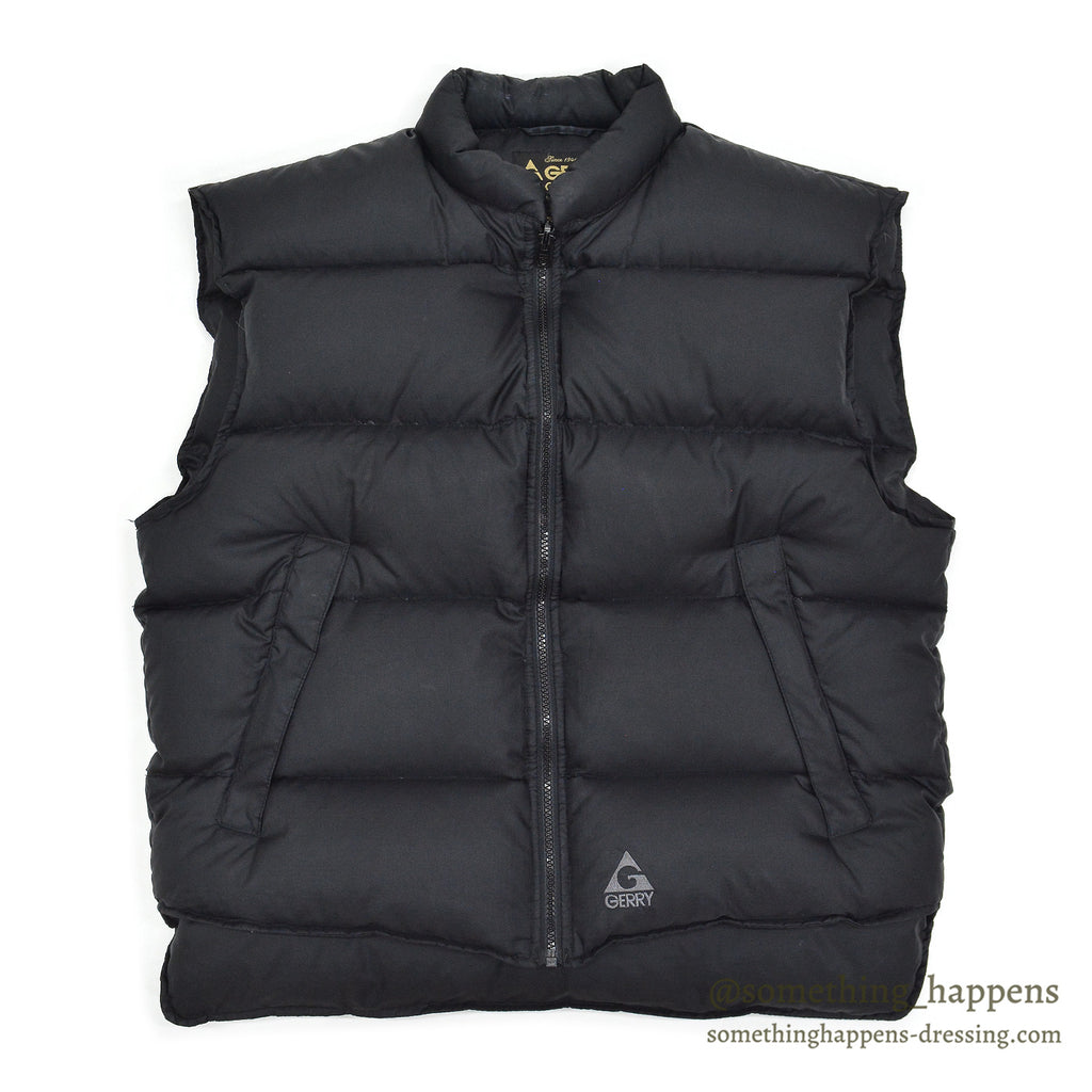 1990's~ GERRY DOWN VEST / ALL BLACK... L