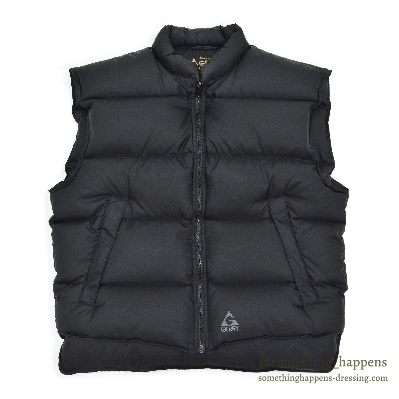 1990's~ GERRY DOWN VEST / ALL BLACK ... L