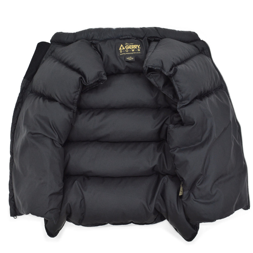 1990's~ GERRY DOWN VEST / ALL BLACK ... L