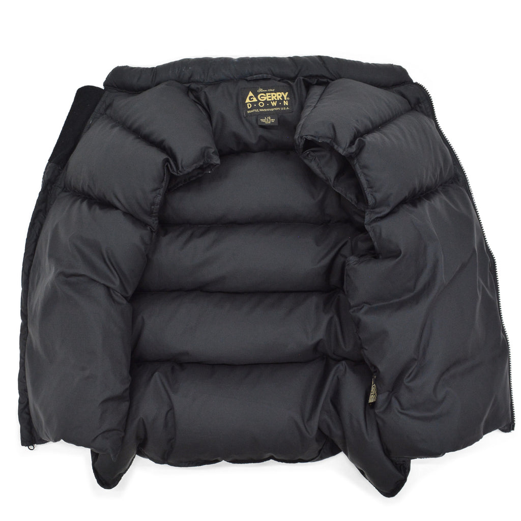 1990's~ GERRY DOWN VEST / ALL BLACK... L