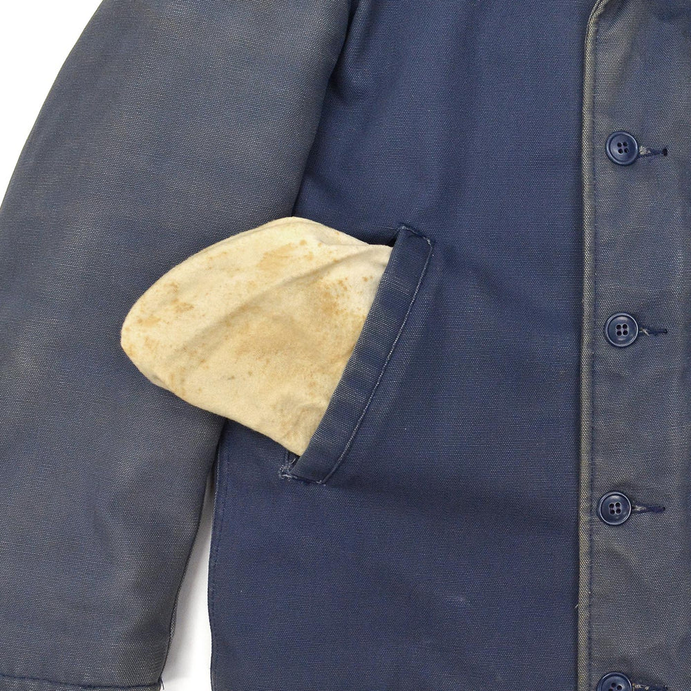 1960's~ GOLDEN FLEECE TYPE N-1 BLUE DECK JACKET / INSANE FADED ... 40