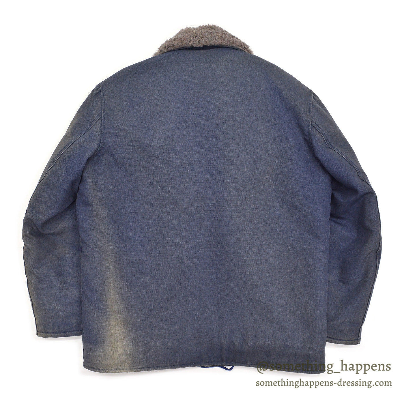 1960's~ GOLDEN FLEECE TYPE N-1 BLUE DECK JACKET / INSANE FADED ... 40