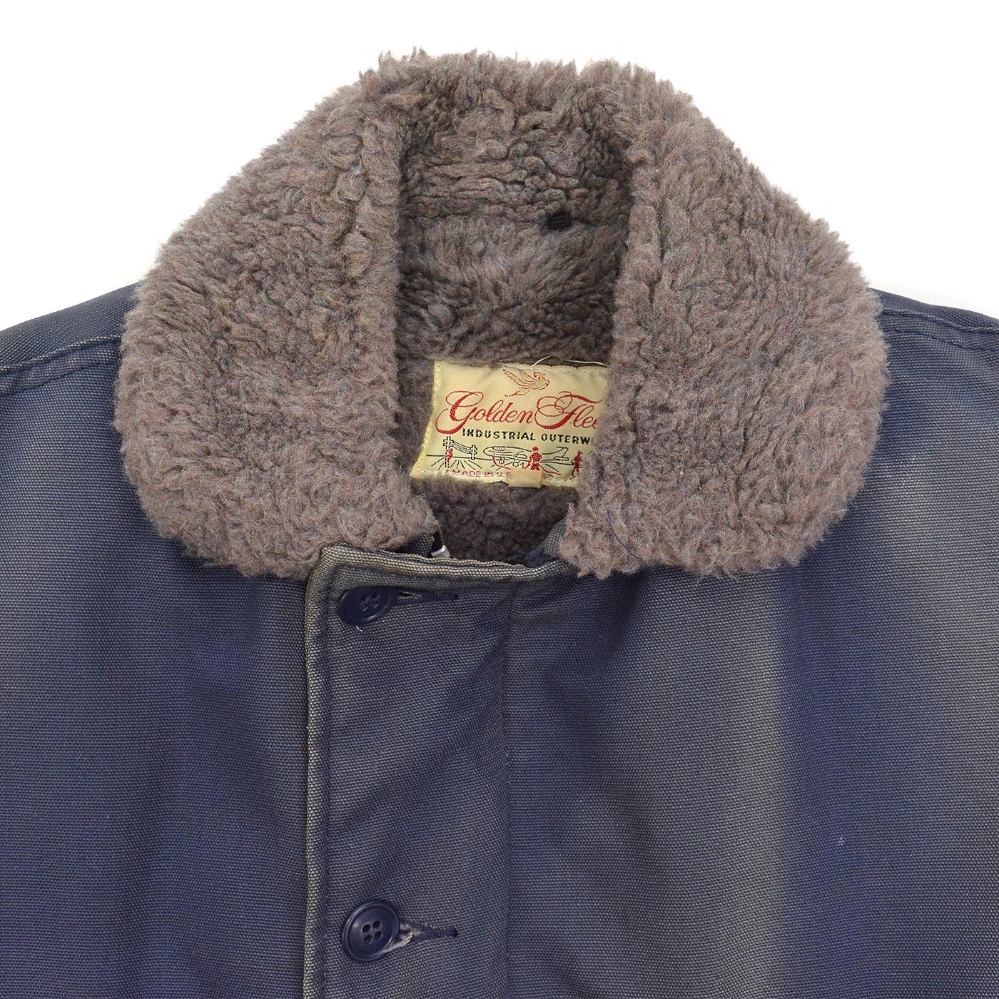 1960's~ GOLDEN FLEECE TYPE N-1 BLUE DECK JACKET / INSANE FADED ... 40