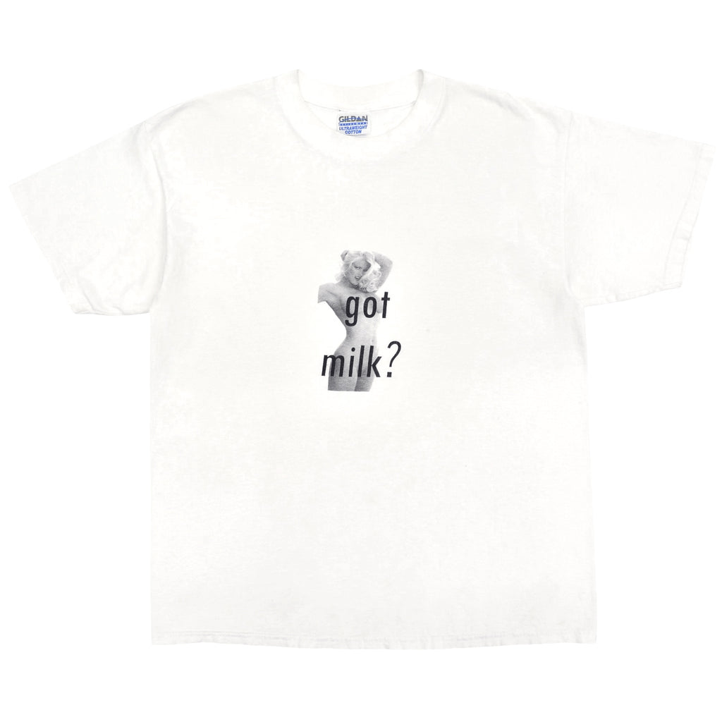 1990's GILDAN got milk? LADY PRINT T-SHIRT ... L
