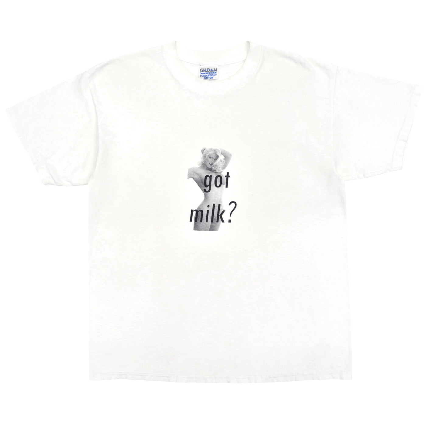 1990's GILDAN got milk? LADY PRINT T-SHIRT ... L