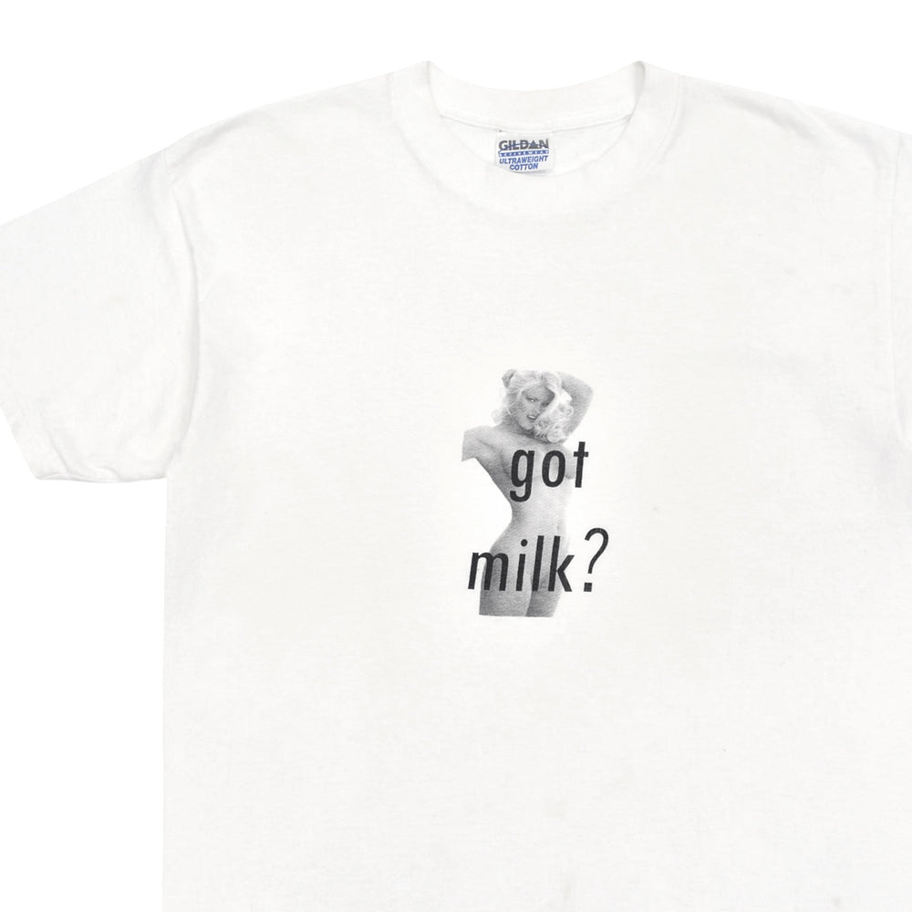 1990's GILDAN got milk? LADY PRINT T-SHIRT ... L