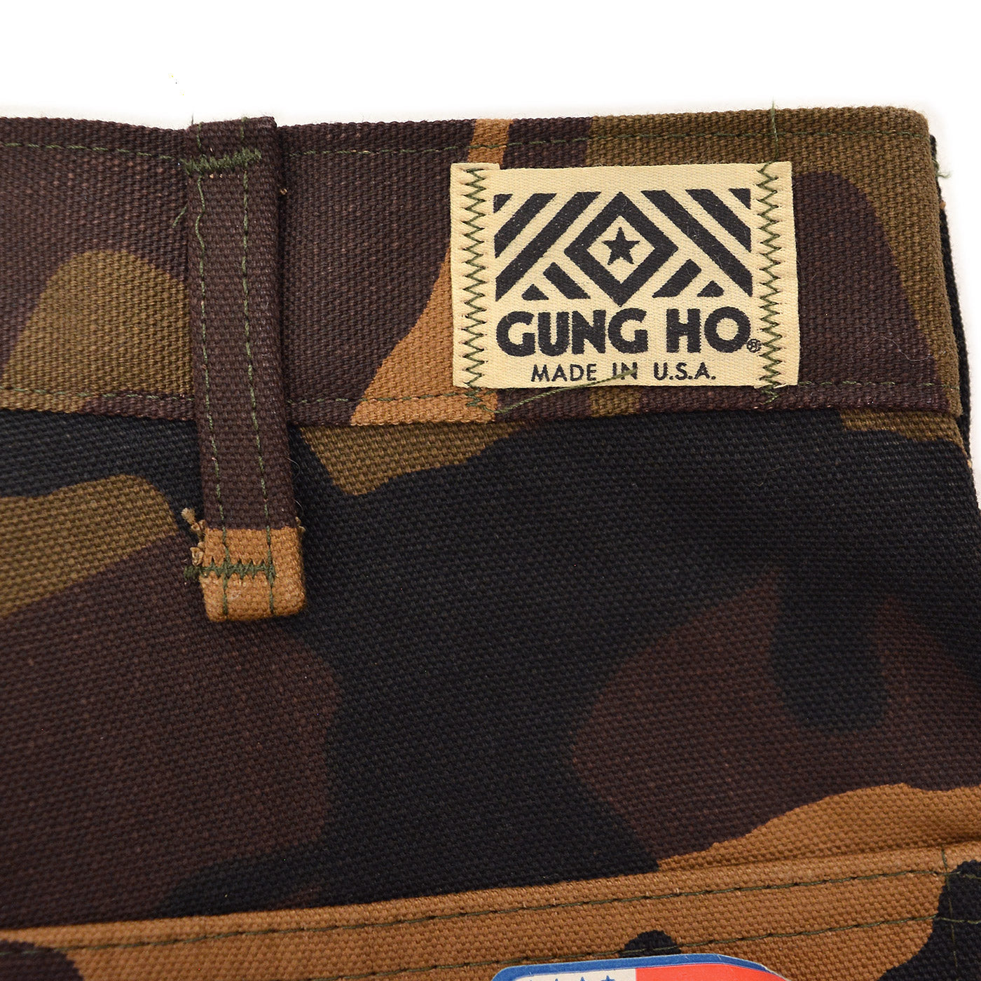1980s DEADSTOCK GUNG HO BROWN CAMO BAKER PANTS ... W32/L34