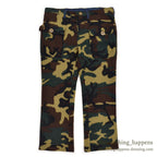 1980's HAND MADE WOODLAND CAMO FLEECE PANTS ... W37/L27