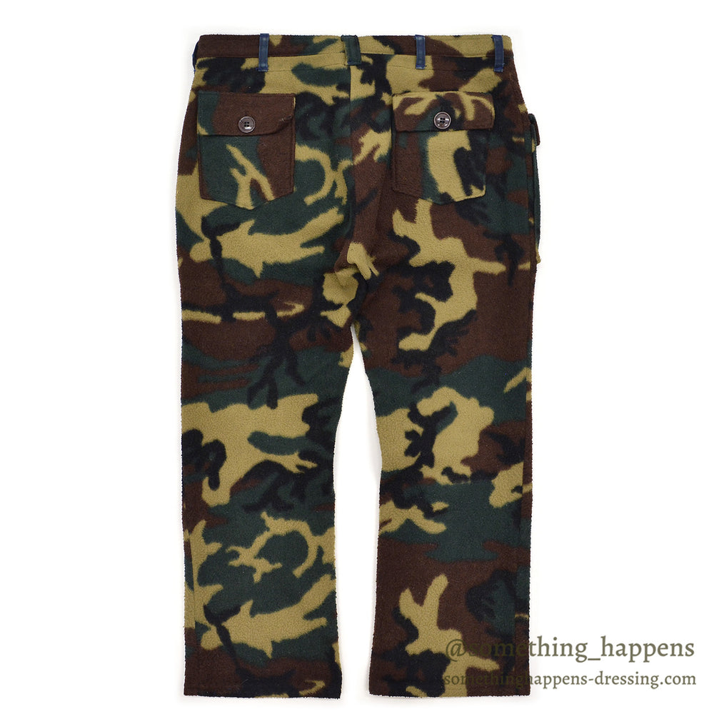 1980's HAND MADE WOODLAND CAMO FLEECE PANTS...W37/L27