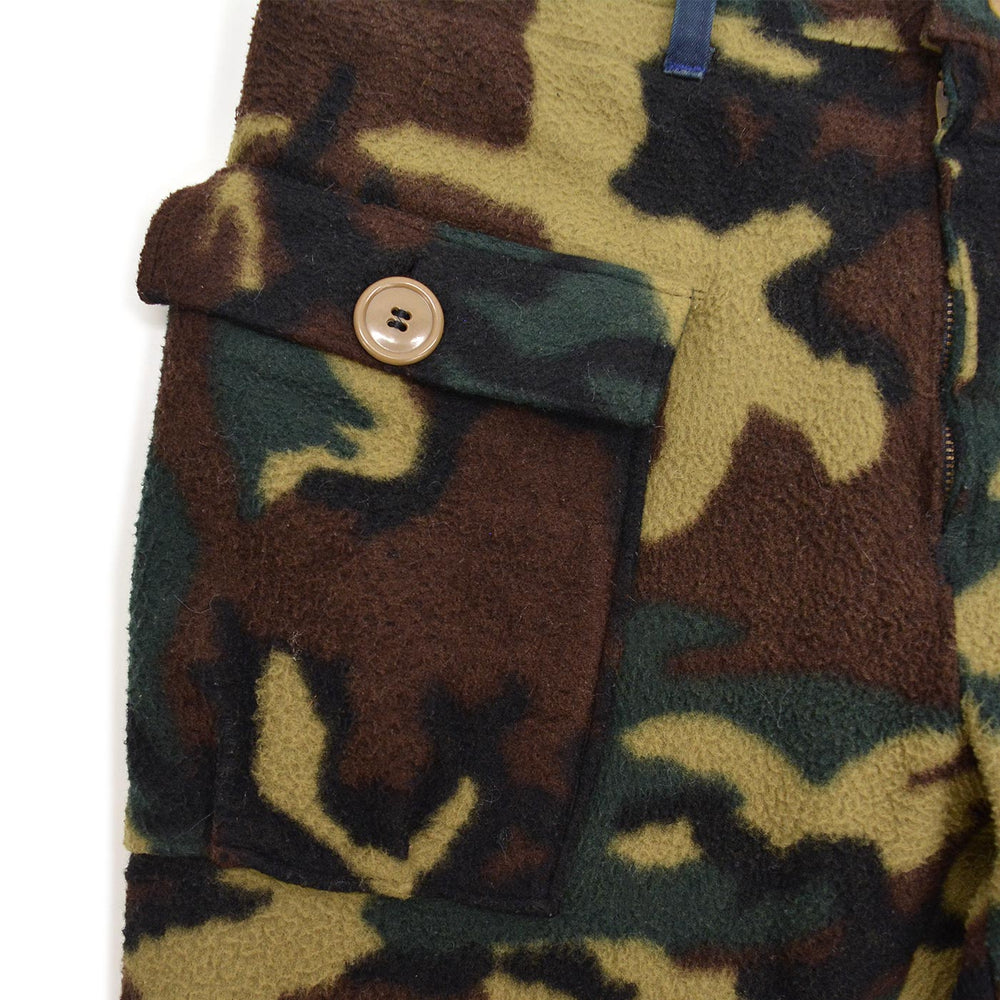 1980's HAND MADE WOODLAND CAMO FLEECE PANTS...W37/L27
