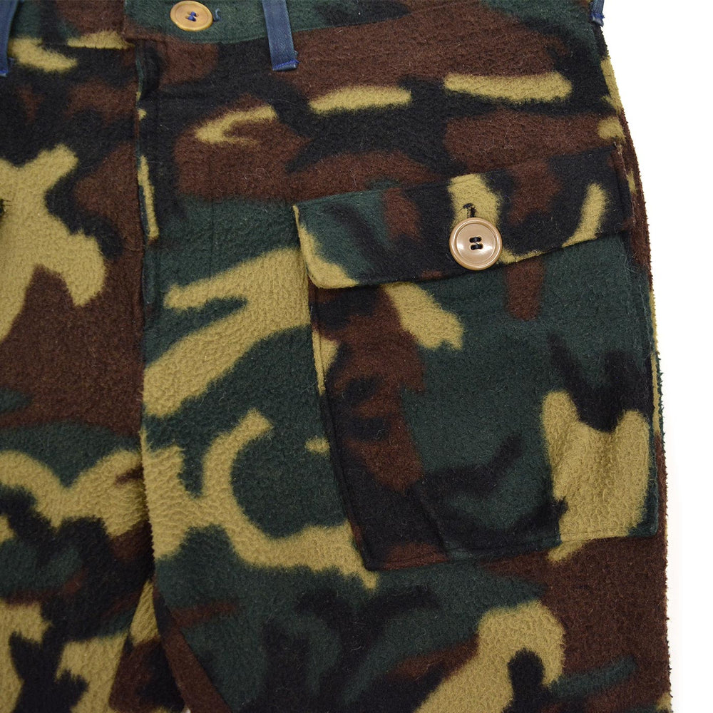 1980's HAND MADE WOODLAND CAMO FLEECE PANTS...W37/L27