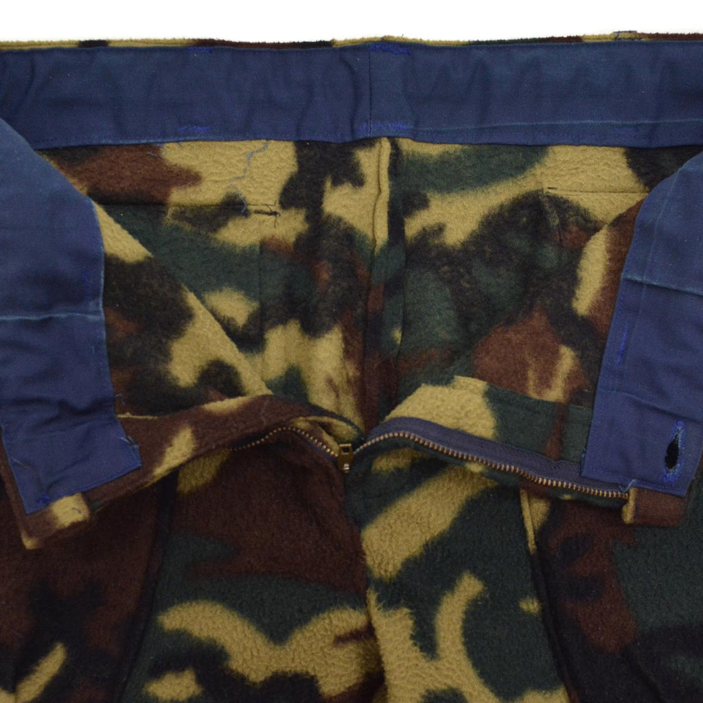 1980's HAND MADE WOODLAND CAMO FLEECE PANTS ... W37/L27