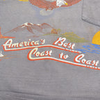 1980's~ HANES HARLEY DAVIDSON CUT-OFF SLEEVELESS TEE / SUN FADED ... XL