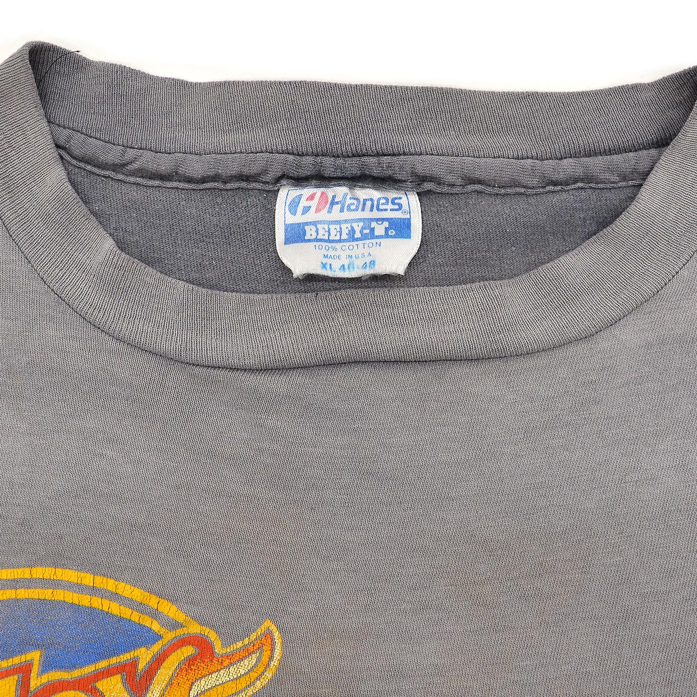 1980's~ HANES HARLEY DAVIDSON CUT-OFF SLEEVELESS TEE / SUN FADED ... XL