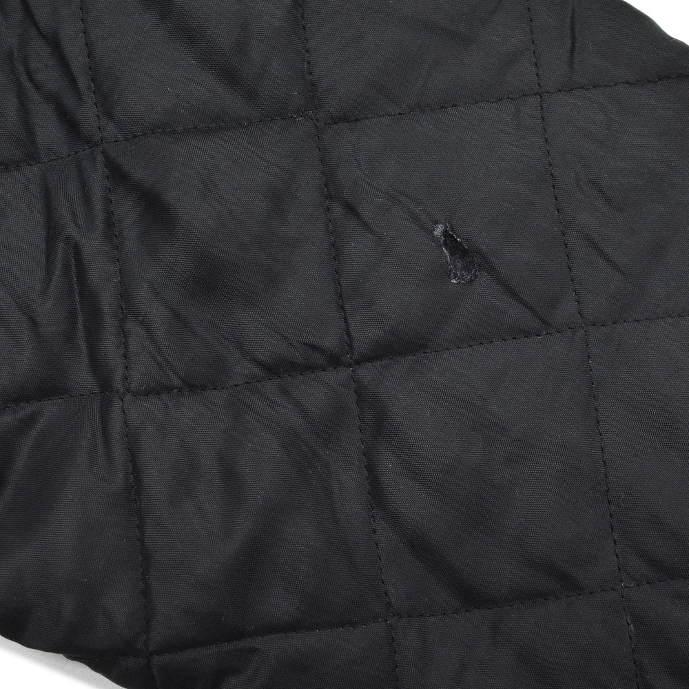 ~1990's HELLO HELLO BLACK QUILTING WORK SHIRT / CHIN STRAP ... M
