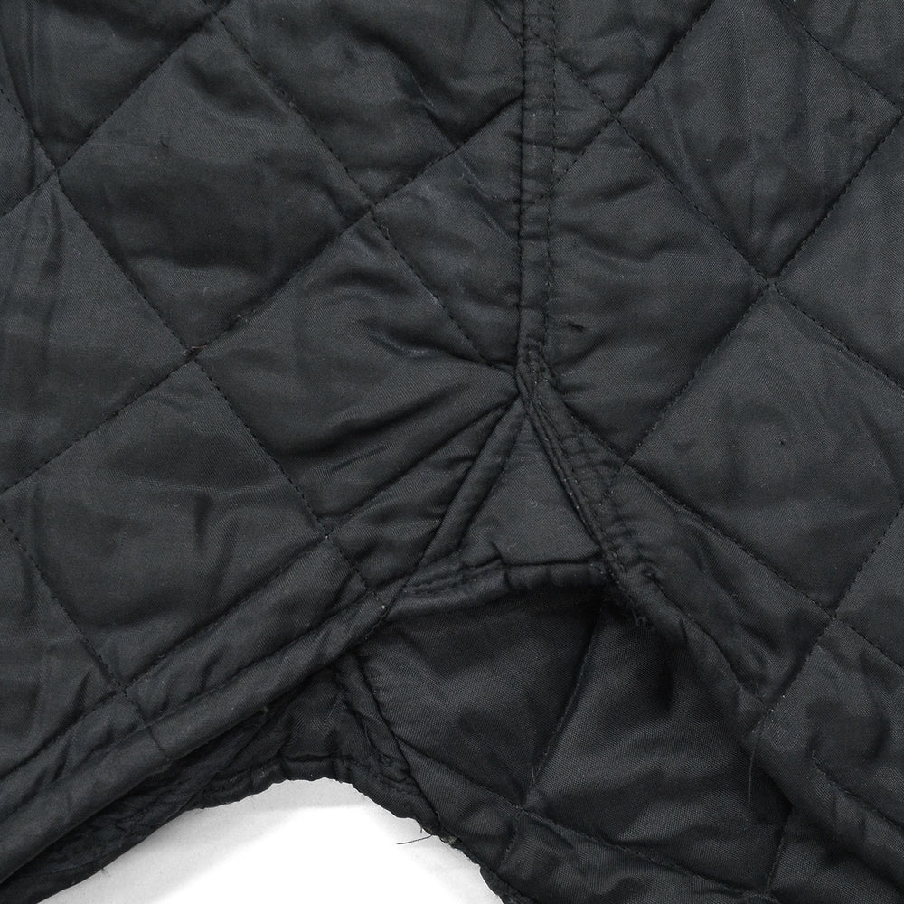 ~1990's HELLO HELLO BLACK QUILTING WORK SHIRT / CHIN STRAP ... M