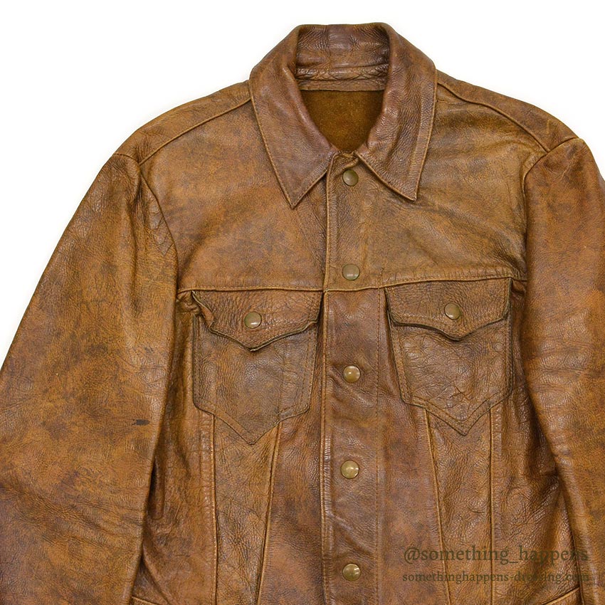 1970's IBEX TYPE3 LEATHER JACKET / EXTREMELY RARE ... L