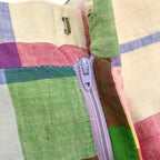 1970's THOMSON INDIA MADRAS MULTI COLOR BLOCK PANTS ... W35.5/L28.5