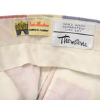 1970's THOMSON INDIA MADRAS MULTI COLOR BLOCK PANTS ... W35.5/L28.5