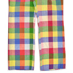 1970's THOMSON INDIA MADRAS MULTI COLOR BLOCK PANTS ... W35.5/L28.5