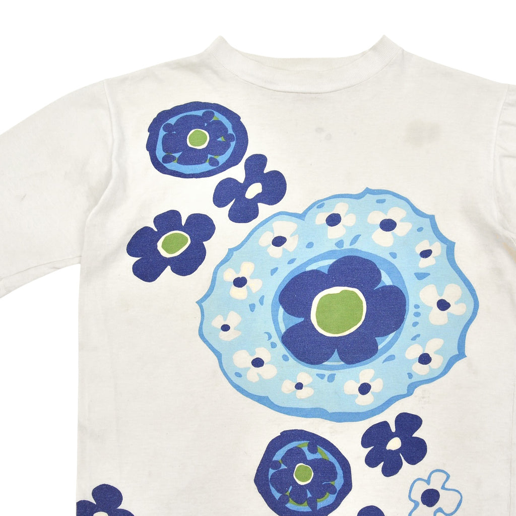 1970s JANTZEN FLOWER PRINT T-SHIRT ... L