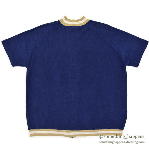 1970s JANTZEN TERRY CLOTH ZIP-UP SHIRT ... L
