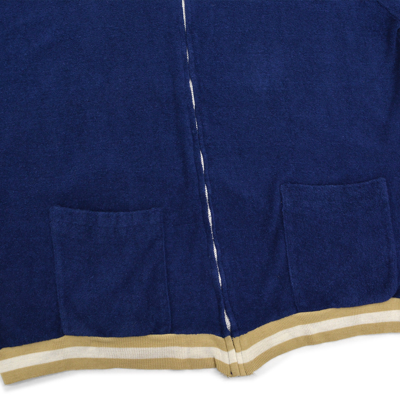 1970's JANTZEN TERRY CLOTH ZIP-UP SHIRT ... L