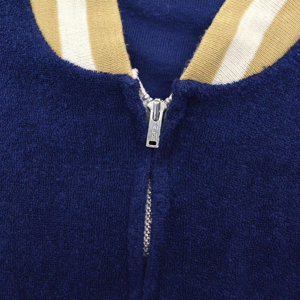 1970's JANTZEN TERRY CLOTH ZIP-UP SHIRT ... L