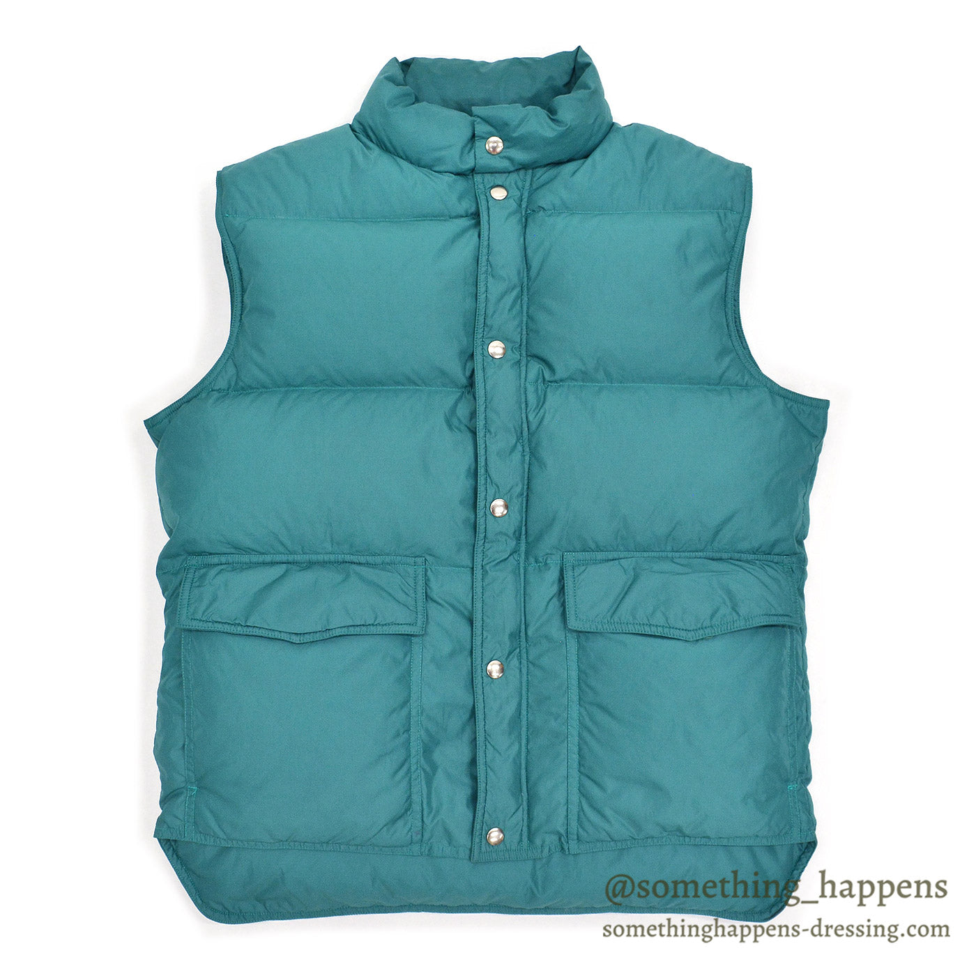 ~1990's JC PENNEY DOWN VEST / DEEP TEAL GREEN ... L