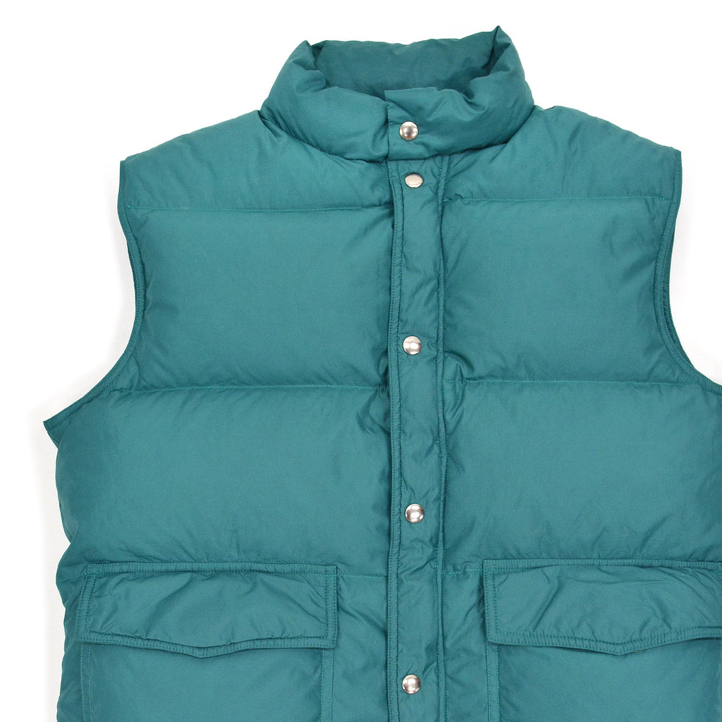 ~1990's JC PENNEY DOWN VEST / DEEP TEAL GREEN ... L