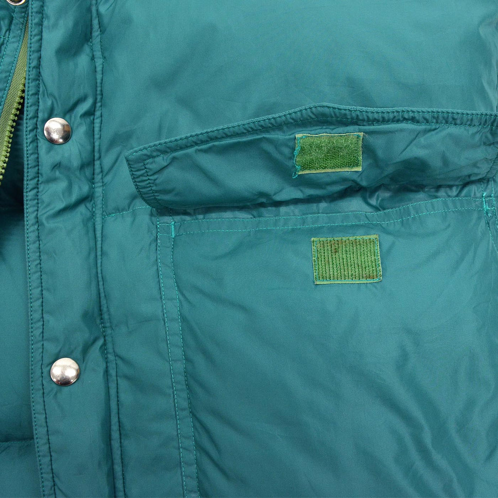 ~1990's JC PENNEY DOWN VEST / DEEP TEAL GREEN ... L