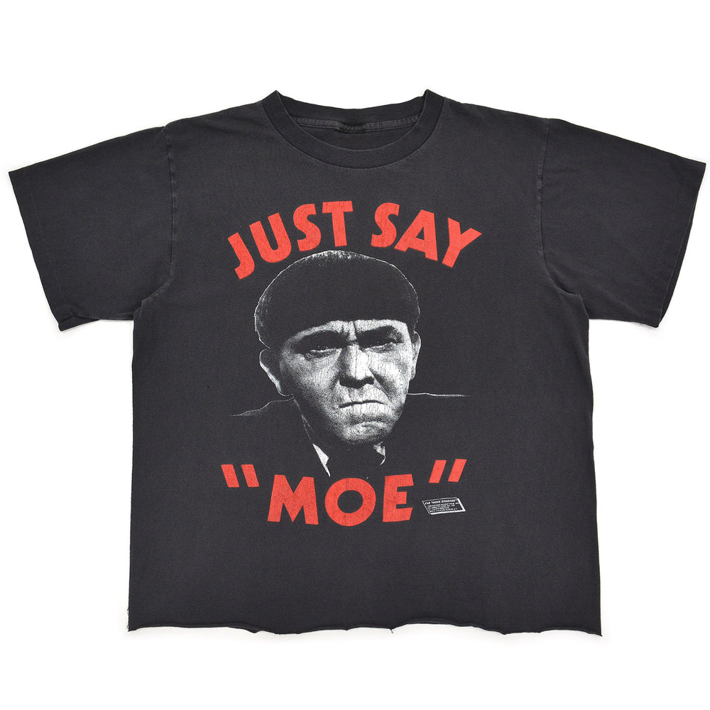 1980s JUST SAY MOE T-SHIRT / CUT-OFF...