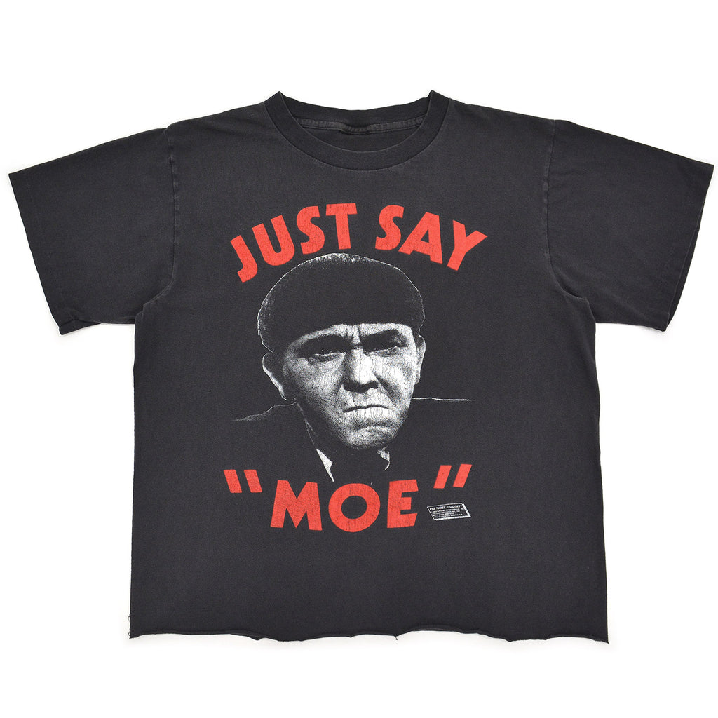 1980s JUST SAY MOE T-SHIRT / CUT-OFF...