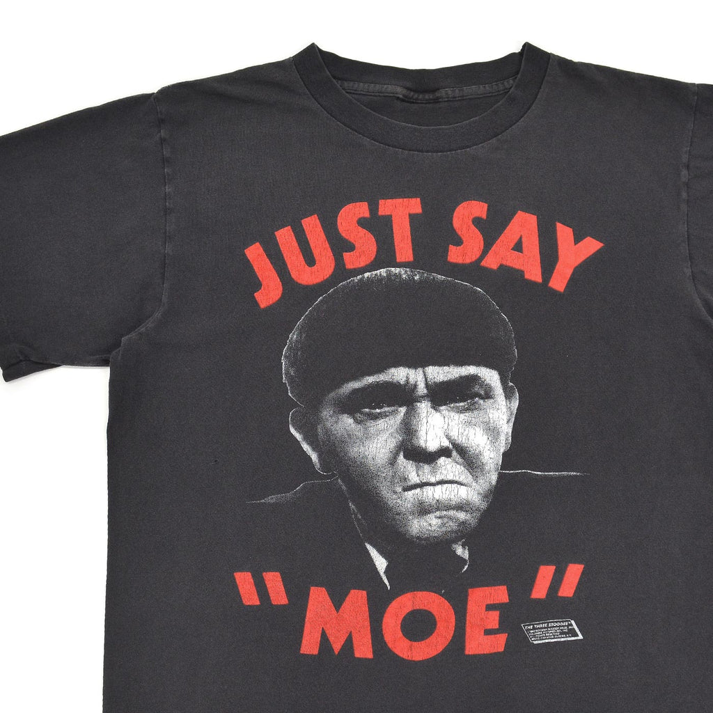 1980s JUST SAY MOE T-SHIRT / CUT-OFF...