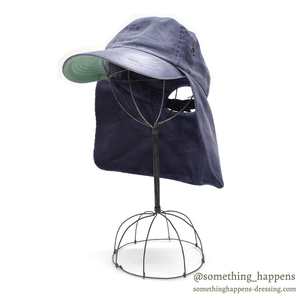 1990's~ LAKE OF THE ISLES SUN FADED NECK FLAP CAP...