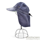 1990's~ LAKE OF THE ISLES SUN FADED NECK FLAP CAP...