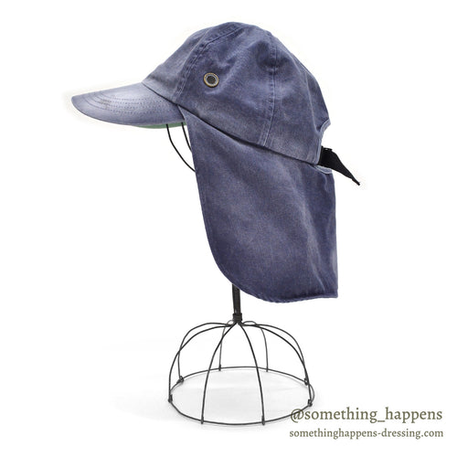 1990's~ LAKE OF THE ISLES SUN FADED NECK FLAP CAP...