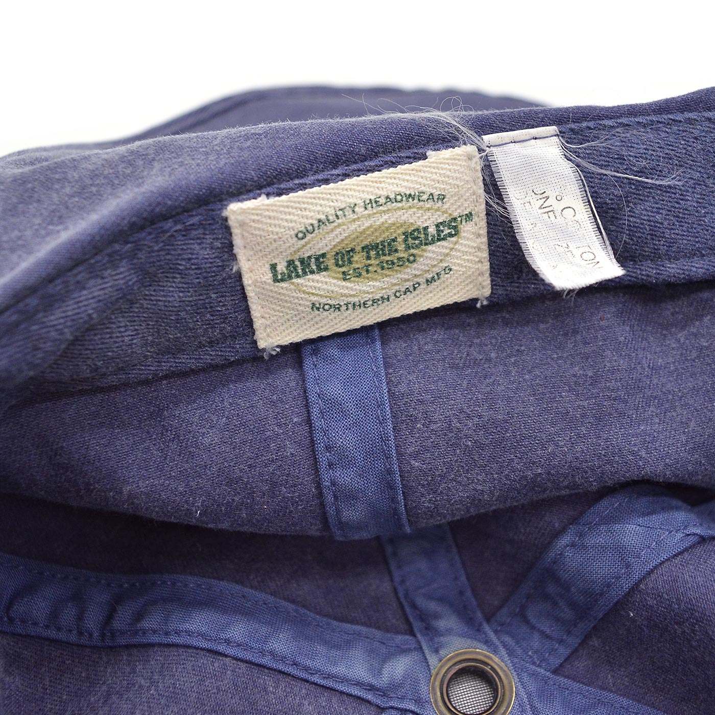 1990's~ LAKE OF THE ISLES SUN FADED NECK FLAP CAP...