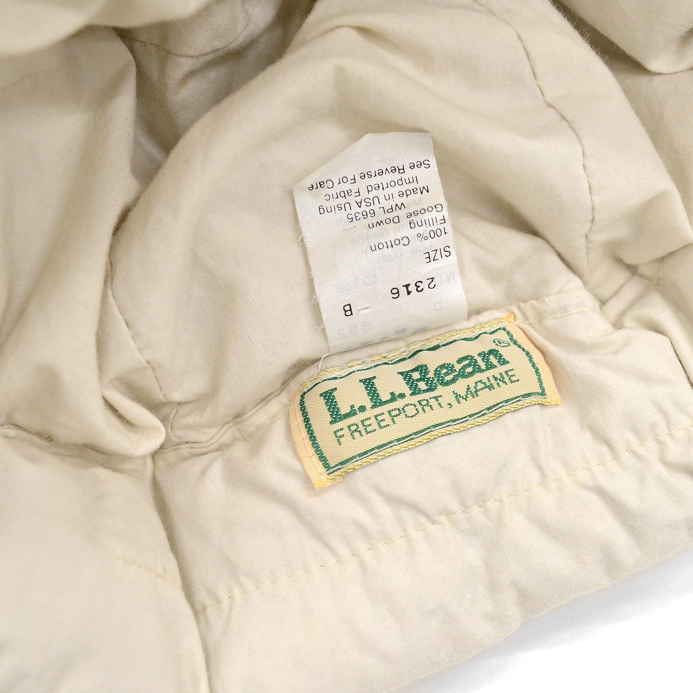 1980's L.L.BEAN GOOSE DOWN HAT / OFF WHITE ...