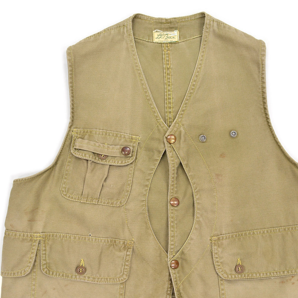 1960s L.L.BEAN HALF MOON POCKET FISHING VEST / TWO-TONE ...