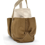 L.L.BEAN ZIP-TOP PICNIC TOTE / BROWN DENIM ...