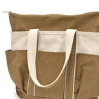 L.L.BEAN ZIP-TOP PICNIC TOTE / BROWN DENIM ...