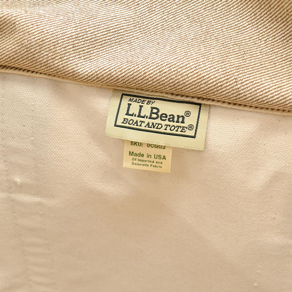 L.L.BEAN ZIP-TOP PICNIC TOTE / BROWN DENIM ...