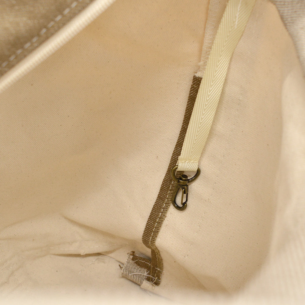 L.L.BEAN ZIP-TOP PICNIC TOTE / BROWN DENIM ...