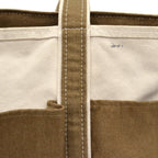 L.L.BEAN ZIP-TOP PICNIC TOTE / BROWN DENIM ...