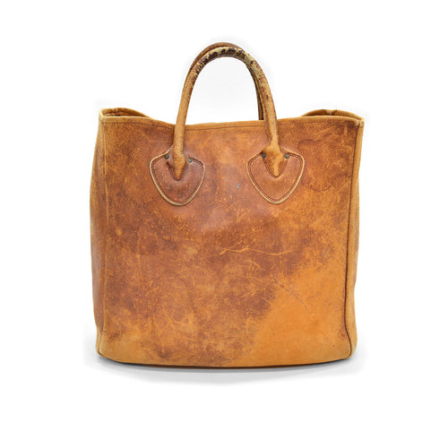 1960's L.L.BEAN LEATHER CARRYALL BAG / BEAUTIFUL PATINA ... MEDIUM